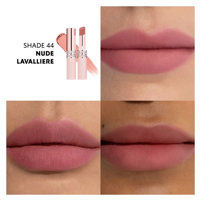 Yves Saint Laurent Lovenude Lip Blusher, Balsamo Labbra Soft Matte, 3 g, 44 Nude Lavallière, Idratante e Levigante, Rossetto Effetto Seconda Pelle