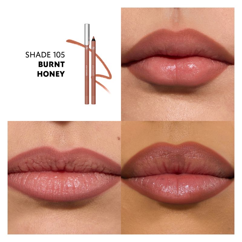 Yves Saint Laurent Lovenude Kiss Shaper, Matita Labbra Modellante a Lunga Tenuta, 1.2 g, Colore 105 Burnt Honey, Finish Soft Matte per Contorno Labbra