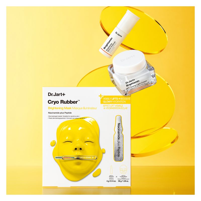 DR.JART+ - Cryo Rubber Brightening Hydrogel Mask kit with Niacinamide