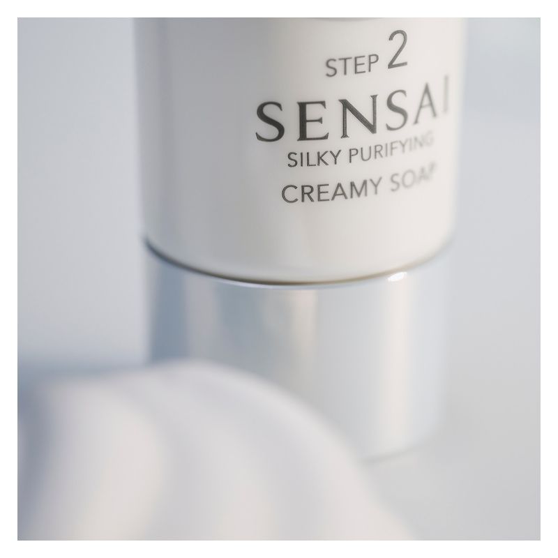SENSAI Silky Purifying Creamy Soap Step 2, Sapone Detergente Viso in Crema, 125 ml, per Tutti i Tipi di Pelle, Doppia Detersione, Pelle Morbida e Luminosa