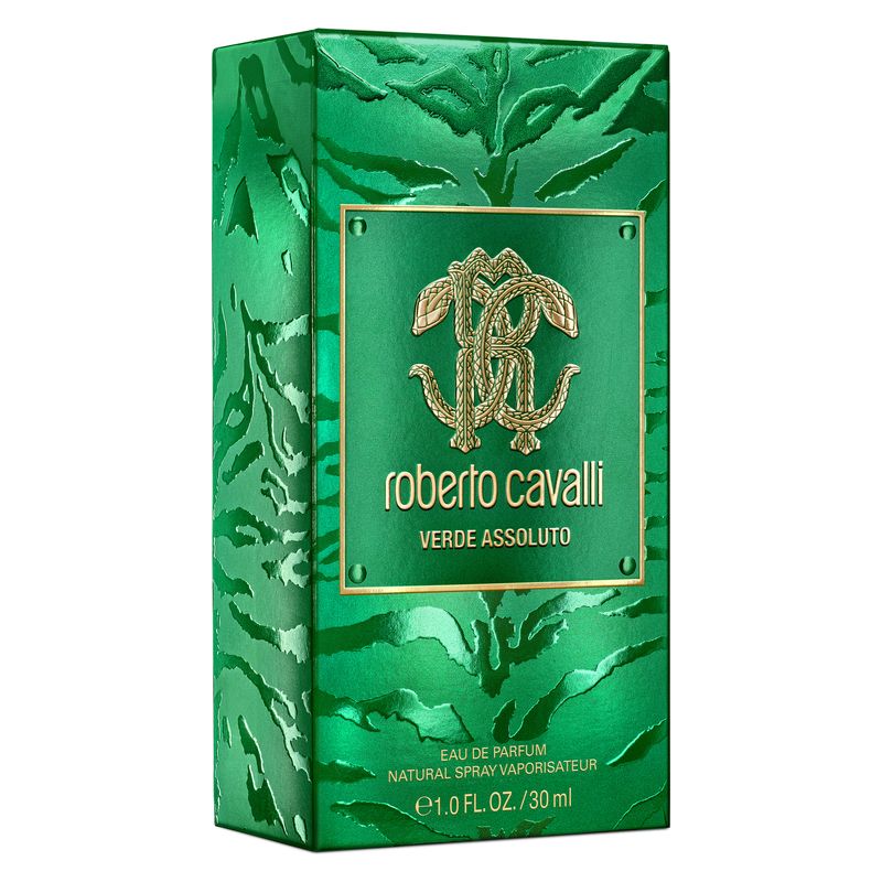 Roberto Cavalli Verde Assoluto, Eau de Parfum Donna, 30 ml Spray, Profumo Floreale Legnoso, profumo femminile sensuale, Cavalli Signature