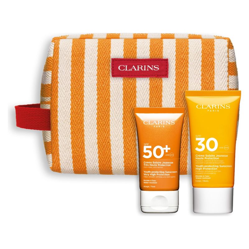 Clarins - COFANETTO ROUTINE PROTEZIONE SOLARE ANTI-ETà CORPO E VISO