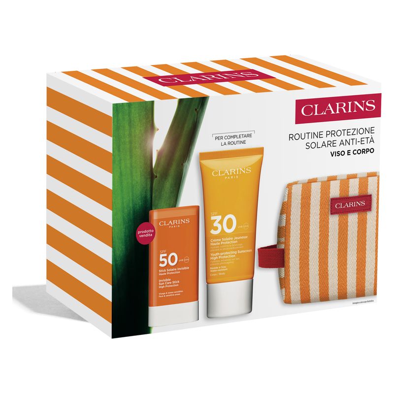 Clarins - COFANETTO ROUTINE PROTEZIONE SOLARE ANTI-ETà CORPO E VISO