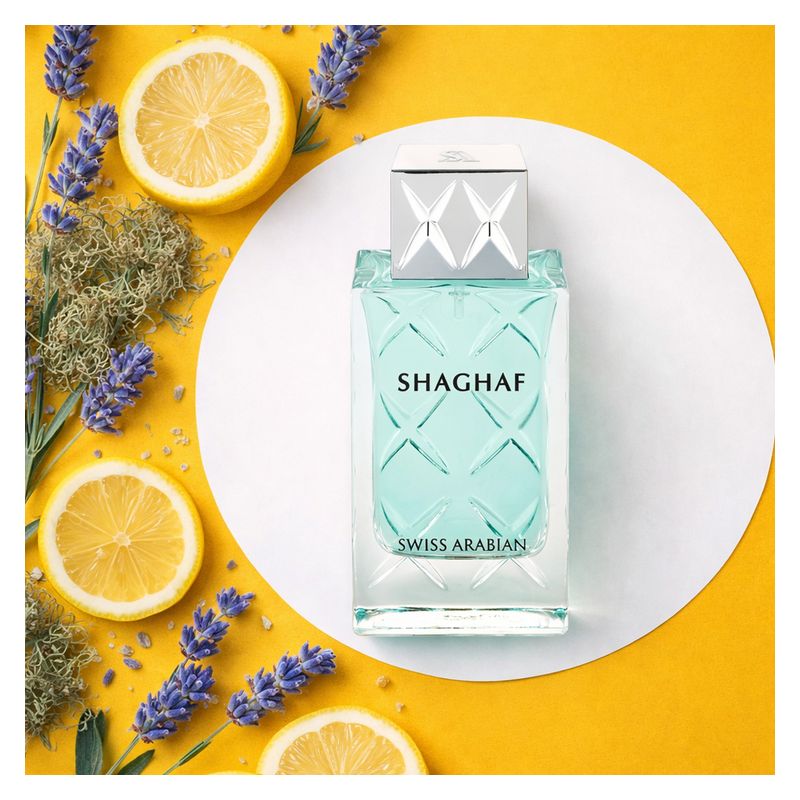 Swiss Arabian Shaghaf For Men, Eau de Parfum Uomo, 75 ml Spray, Profumo maschile Aromatico Acquatico con note agrumate, marine e legnose