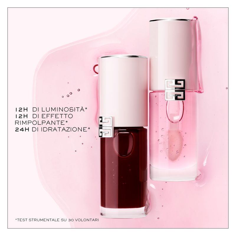Givenchy Perfecto Serum Lip Oil, Olio Labbra Idratante e Rimpolpante, 06 Crystal Cherry, Finish Brillante, Lucidalabbra effetto 3D a lunga tenuta