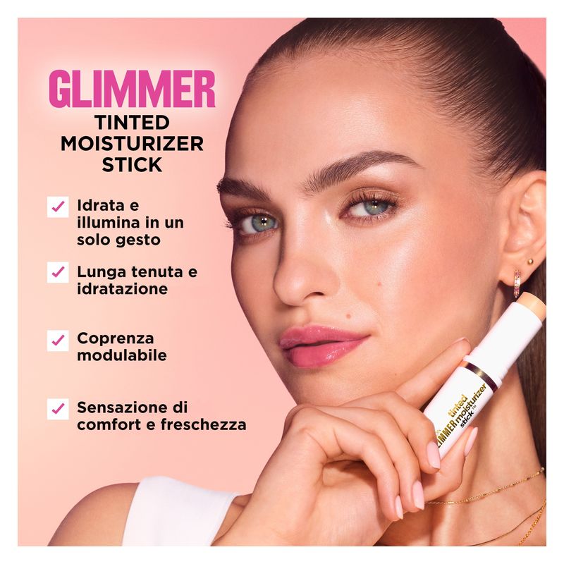 Revlon Tinted Glimmer Moisturizer Stick, Fondotinta Idratante Illuminante, 120 Light Medium, Coprenza Modulabile, Finish Radioso, Lunga Tenuta Revlon Tinted Glimmer Moisturizer Stick, Fondotinta Idratante Illuminante, 120 Light Medium, Coprenza Modulabile, Finish Radioso, Lunga Tenuta
