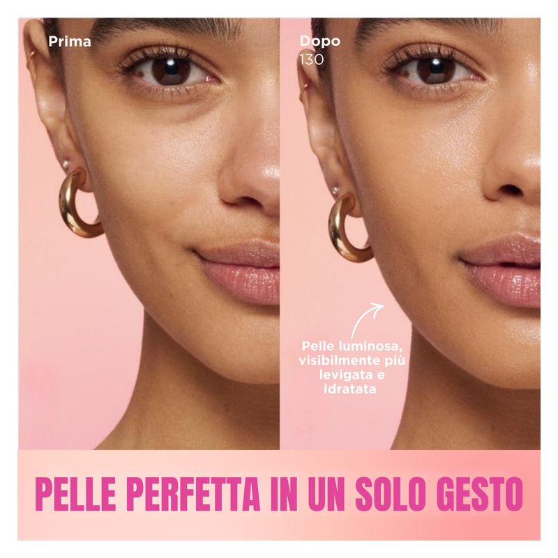 Revlon Tinted Glimmer Moisturizer Stick, Fondotinta Idratante Illuminante, Colore 130 Medium Cool, Coprenza Modulabile, Finish Radioso, Lunga Tenuta