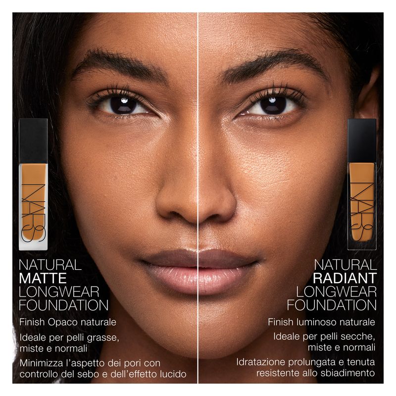 NARS Natural Matte Longwear Foundation, Fondotinta Fluido Lunga Tenuta, D7.5 - PORT LOUIS, 30 ml, Finish Matte Naturale, Controllo lucidità 24 ore
