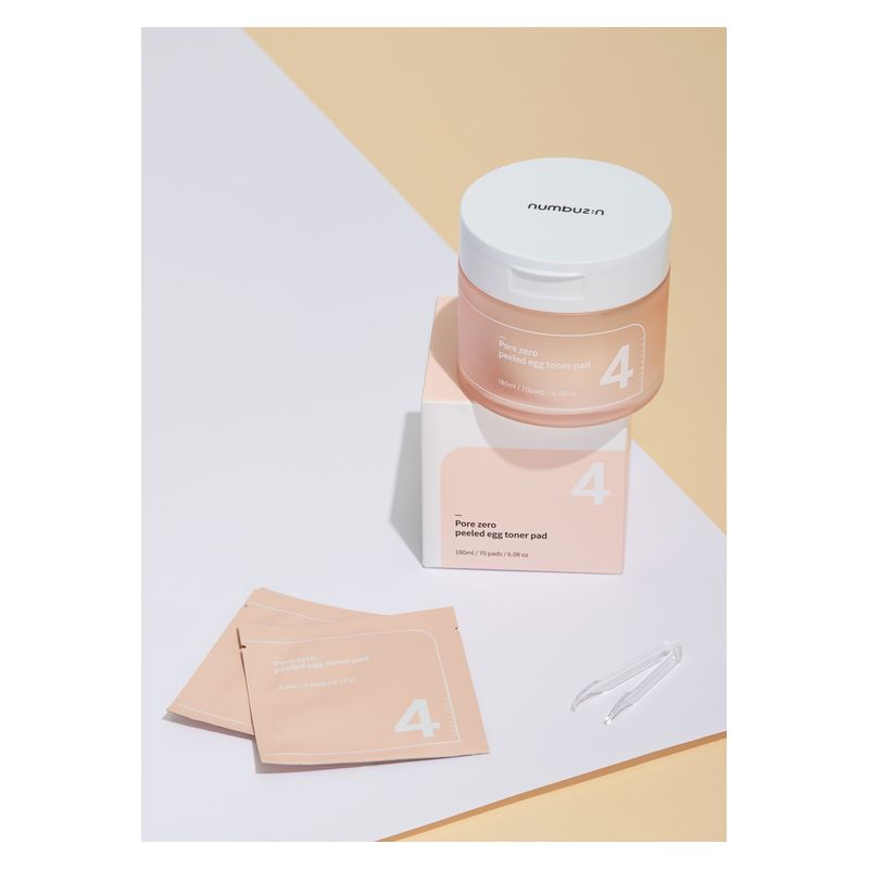 NUMBUZIN - NUMBUZIN 4 PORE ZERO PEELED EGG TONER PAD NUMBUZIN - NUMBUZIN 4 PORE ZERO PEELED EGG TONER PAD