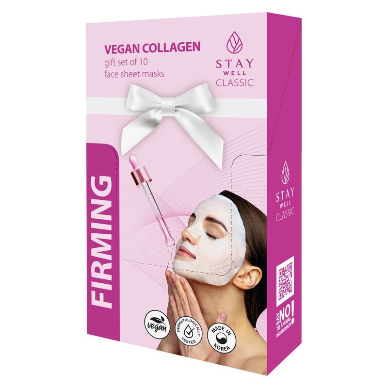 STAY WELL - FIRMING VEGAN COLLECTION GIFT SET OF 10 FACE SHEET MASKS STAY WELL - FIRMING VEGAN COLLECTION GIFT SET OF 10 FACE SHEET MASKS