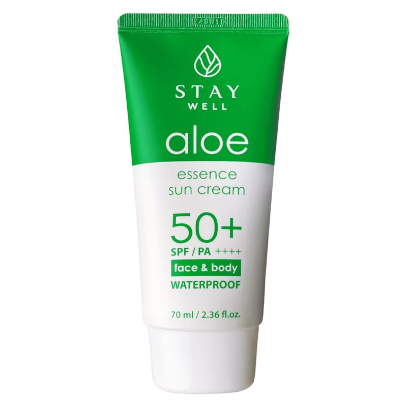 STAY WELL - ALOE ESSENCE SUN CREAM SPF 50+ SPF / PA ++++ FACE & BODY STAY WELL - ALOE ESSENCE SUN CREAM SPF 50+ SPF / PA ++++ FACE & BODY
