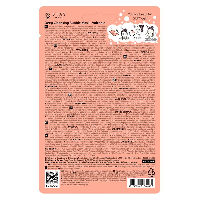 STAY WELL - BUBBLE MASK VOLCANIC HASH