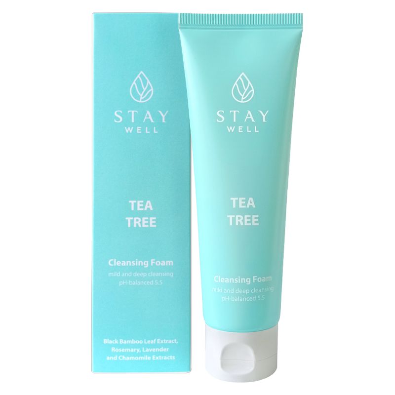 STAY WELL - TEA TREE CLEANSING FOAM MILD AND DEEP CLEANSING PH-BALANCED 5.5 STAY WELL - TEA TREE CLEANSING FOAM MILD AND DEEP CLEANSING PH-BALANCED 5.5