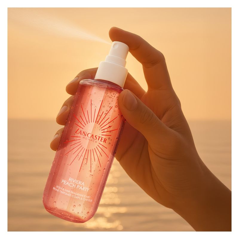 Lancaster - RIVIERA PEACH PARTY BODY & HAIR FRAGRANCE MIST Lancaster - RIVIERA PEACH PARTY BODY & HAIR FRAGRANCE MIST