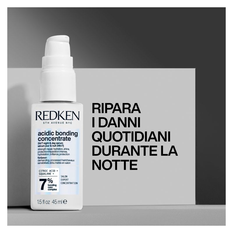 REDKEN - ACIDIC BONDING CONCENTRATE 24/7 NIGHT & DAY SERUM 45ML - SIERO PROTETTORE E RIPARATORE