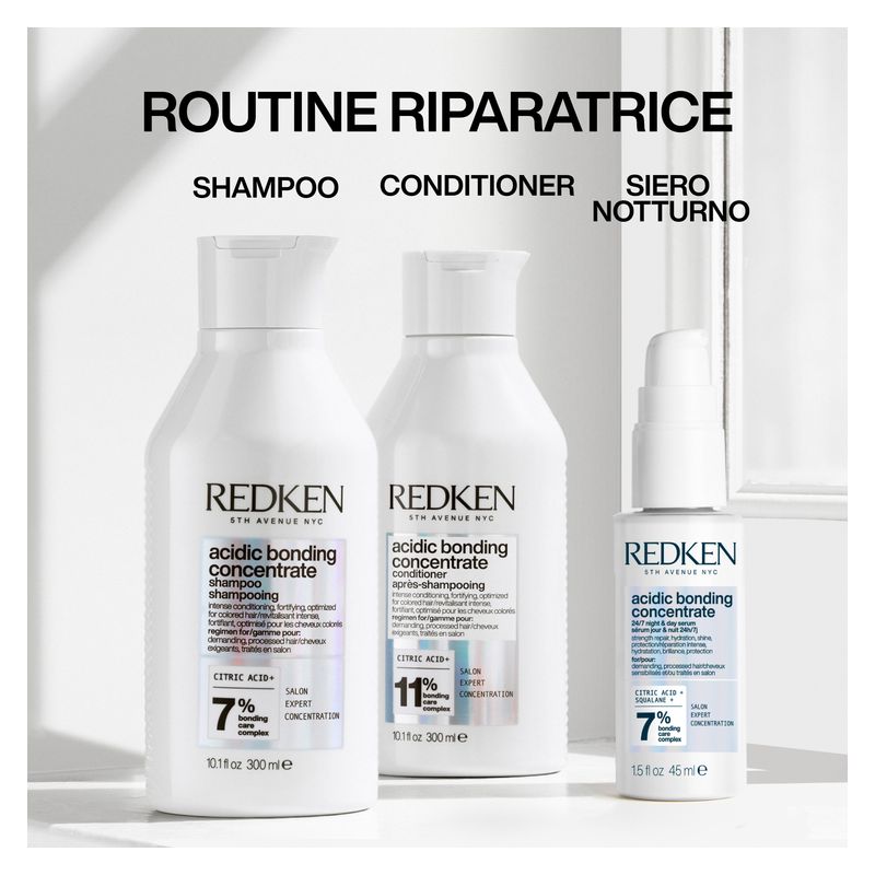 REDKEN - ACIDIC BONDING CONCENTRATE 24/7 NIGHT & DAY SERUM 45ML - SIERO PROTETTORE E RIPARATORE