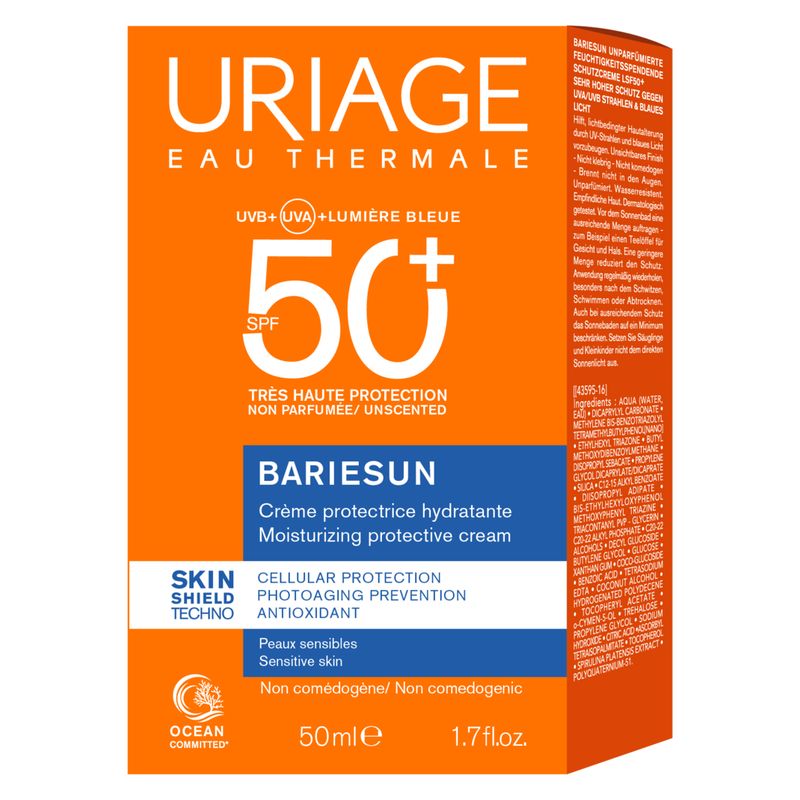 URIAGE - BARIESUN CRèME PROTECTRICE HYDRATANTE SPF 50+ URIAGE - BARIESUN CRèME PROTECTRICE HYDRATANTE SPF 50+