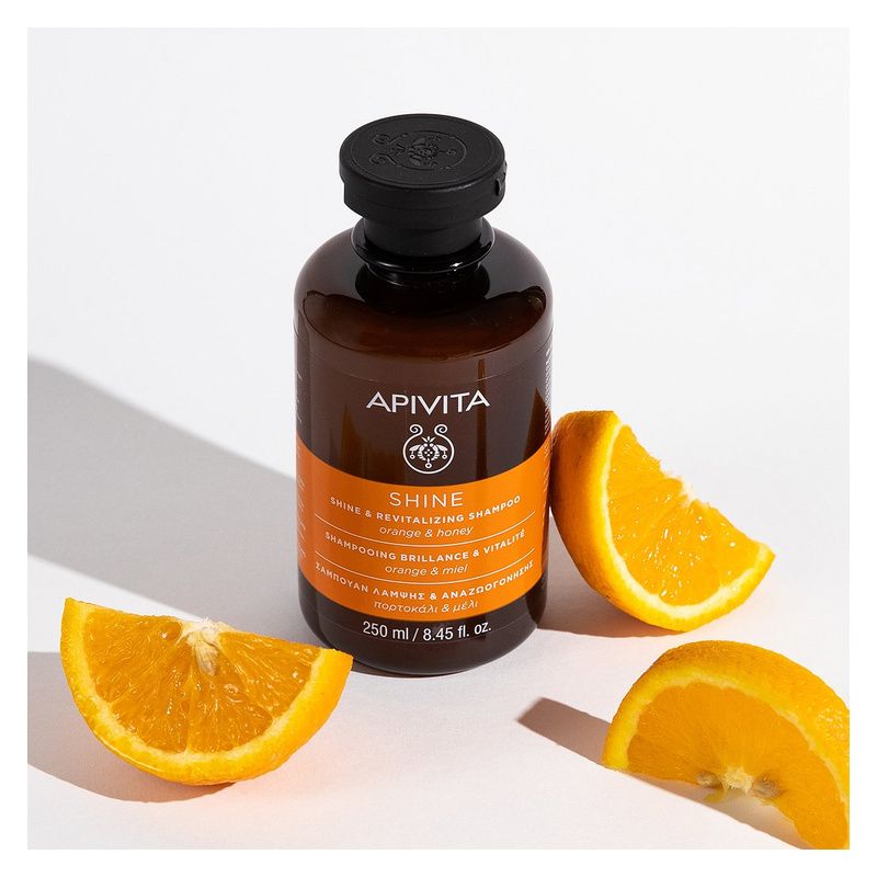 APIVITA - SHINE & REVITALIZING SHAMPOO ORANGE & HONEY APIVITA - SHINE & REVITALIZING SHAMPOO ORANGE & HONEY