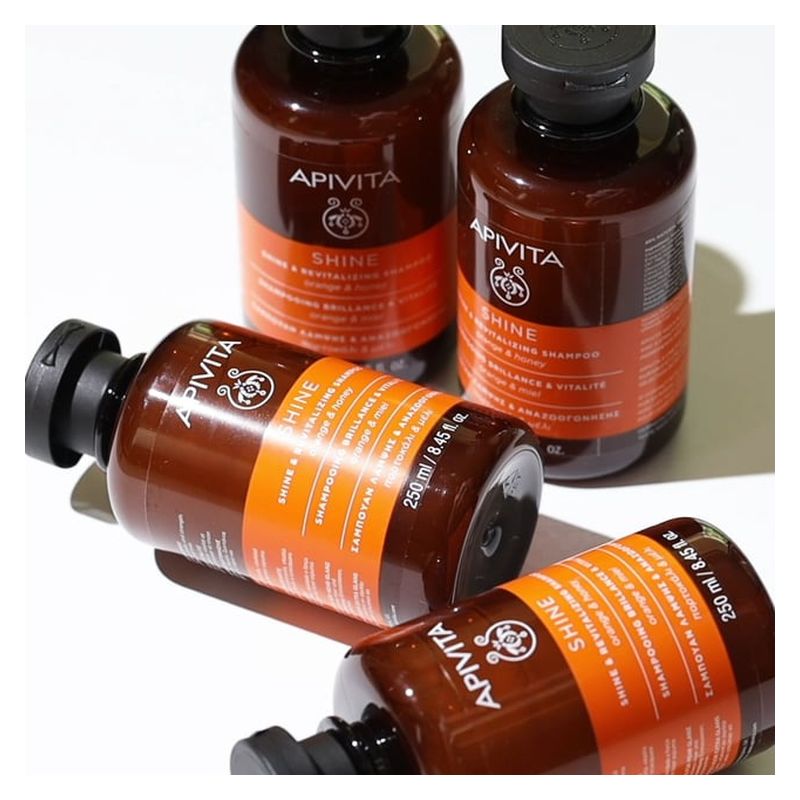 APIVITA - SHINE & REVITALIZING SHAMPOO ORANGE & HONEY APIVITA - SHINE & REVITALIZING SHAMPOO ORANGE & HONEY