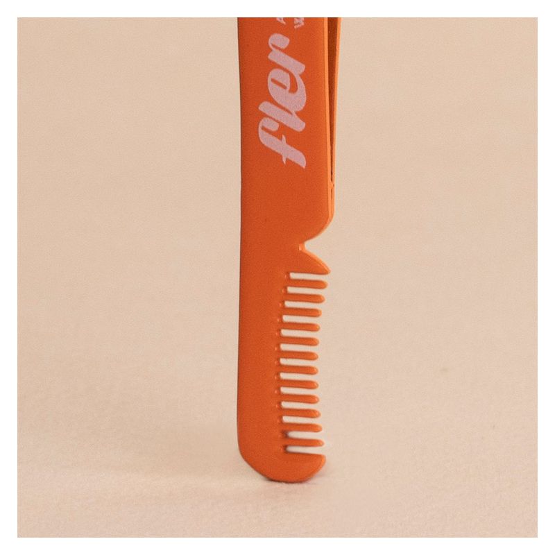FLER - EYEBROW TWEEZER WITH COMB ORANGE