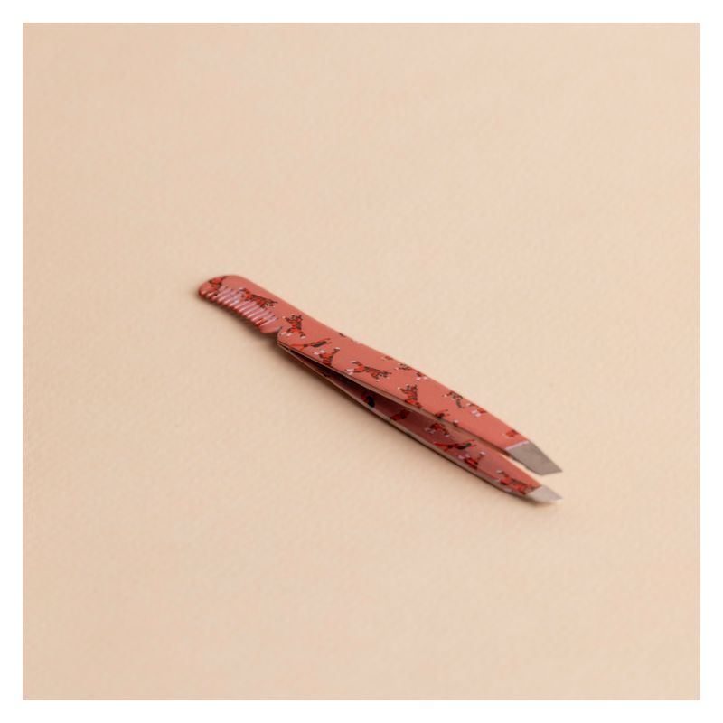 FLER - EYEBROW TWEEZER WITH COMB TIGERS
