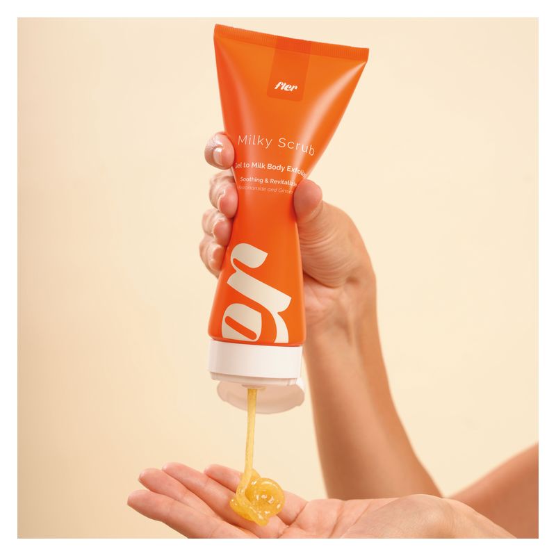 FLER - MILKY SCRUB - GEL TO MILK BODY EXFOLIANT