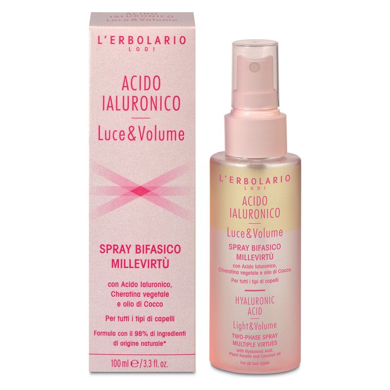 L'Erbolario - ACIDO IALURONICO LUCE & VOLUME SPRAY BIFASICO MILLEVIRTù L'Erbolario - ACIDO IALURONICO LUCE & VOLUME SPRAY BIFASICO MILLEVIRTù