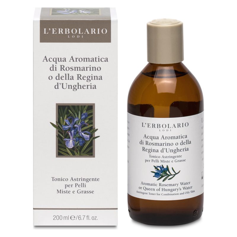 L'Erbolario - ACQUA AROMATICA DI ROSMARINO O DELLA REGINA D'UNGHERIA - TONICO ASTRINGENTE PER PELLI MISTE E GRASSE L'Erbolario - ACQUA AROMATICA DI ROSMARINO O DELLA REGINA D'UNGHERIA - TONICO ASTRINGENTE PER PELLI MISTE E GRASSE