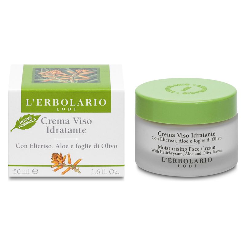 L'Erbolario - CREMA VISO IDRATANTE CON ELICRISO, ALOE E FOGLIE DI OLIVO L'Erbolario - CREMA VISO IDRATANTE CON ELICRISO, ALOE E FOGLIE DI OLIVO