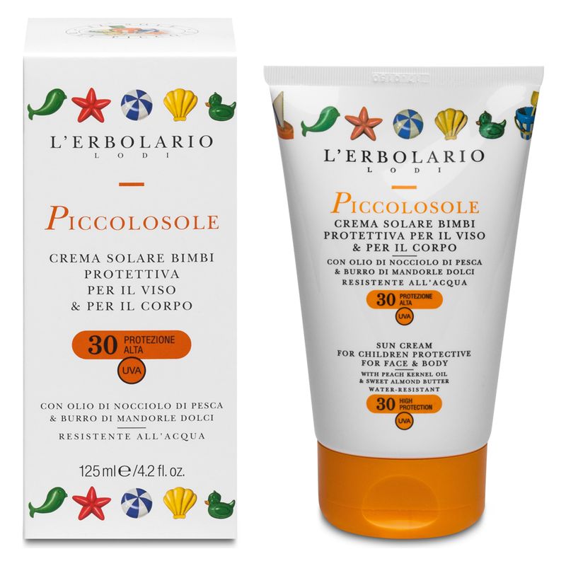 L'Erbolario - PICCOLOSOLE CREMA SOLARE BIMBI PROTETTIVA PER IL VISO & PER IL CORPO SPF 30 L'Erbolario - PICCOLOSOLE CREMA SOLARE BIMBI PROTETTIVA PER IL VISO & PER IL CORPO SPF 30