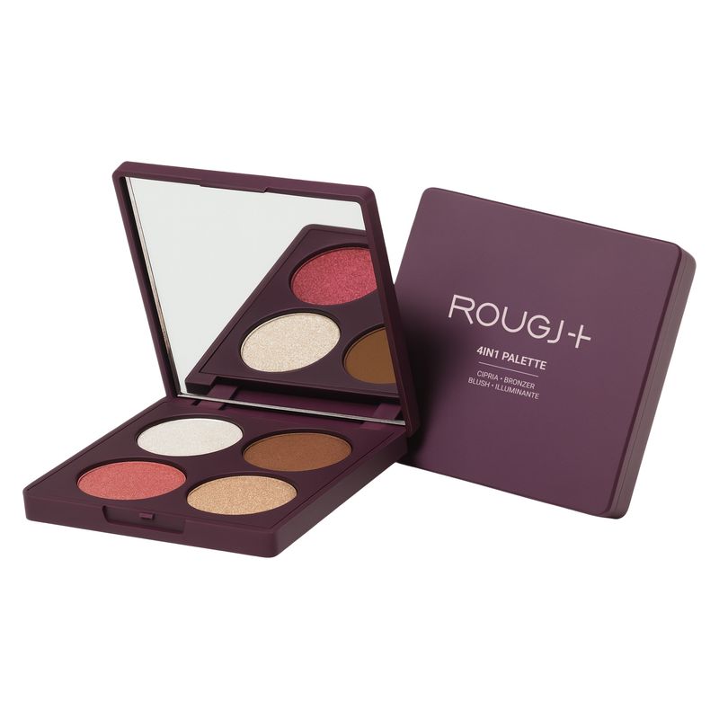ROUGJ+ - 4 IN 1 PALETTE CIPRIA-BRONZER-BLUSH-ILLUMINANTE ROUGJ+ - 4 IN 1 PALETTE CIPRIA-BRONZER-BLUSH-ILLUMINANTE