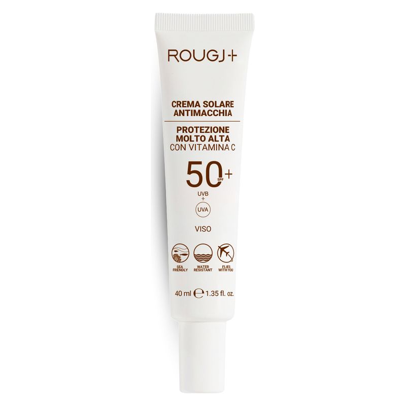 ROUGJ+ - CREMA SOLARE VISO ANTIMACCHIA PROTEZIONE MOLTO ALTA CON VITAMINA C SPF 50+ ROUGJ+ - CREMA SOLARE VISO ANTIMACCHIA PROTEZIONE MOLTO ALTA CON VITAMINA C SPF 50+