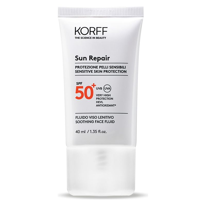 KORFF - SUN REPAIR FLUIDO VISO LENITIVO SPF 50+ KORFF - SUN REPAIR FLUIDO VISO LENITIVO SPF 50+