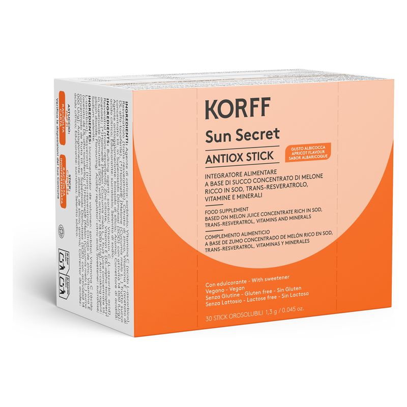 KORFF - SUN SECRET ANTIOX STICK INTEGRATORE ALIMENTARE KORFF - SUN SECRET ANTIOX STICK INTEGRATORE ALIMENTARE