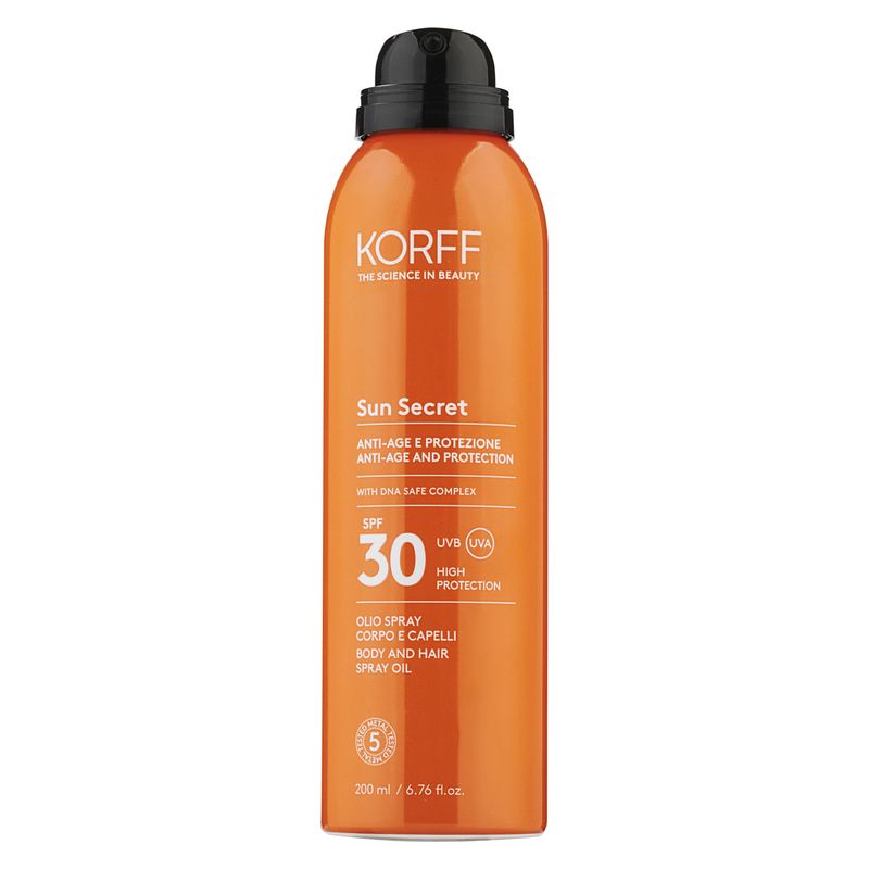 KORFF - SUN SECRET OLIO SPRAY CORPO E CAPELLI SPF 30 KORFF - SUN SECRET OLIO SPRAY CORPO E CAPELLI SPF 30