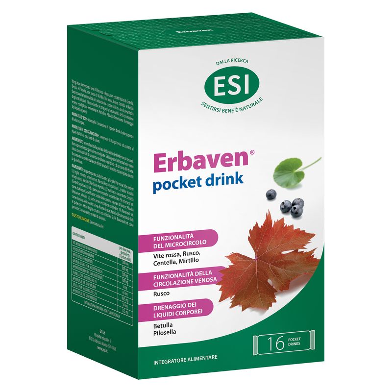 ESI - ERBAVEN POCKET DRINK INTEGRATORE ALIMENTARE ESI - ERBAVEN POCKET DRINK INTEGRATORE ALIMENTARE