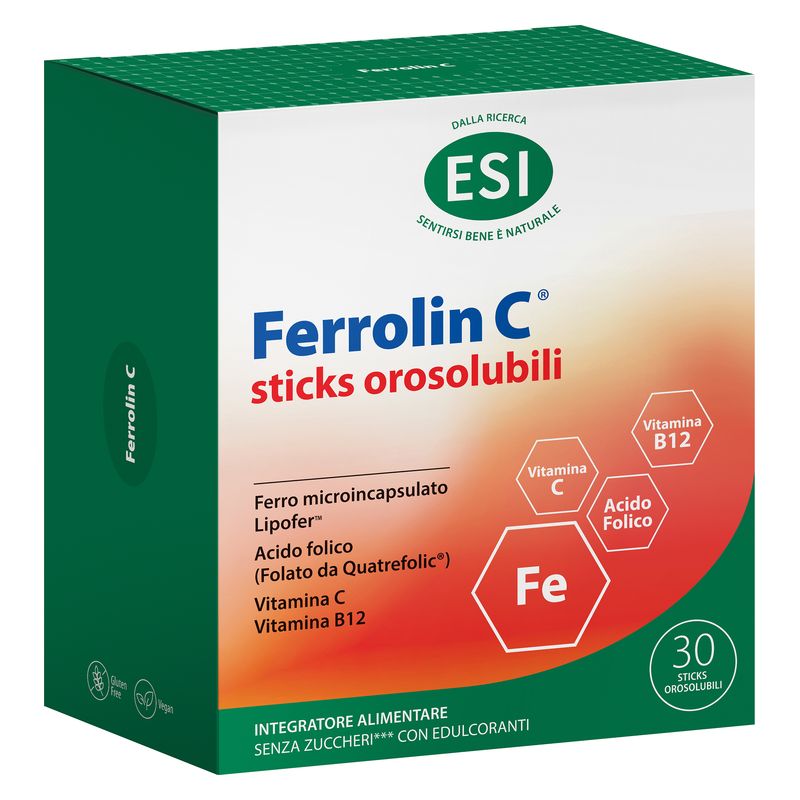 ESI - FERROLIN C STICKS OROSOLUBILI INTEGRATORE ALIMENTARE ESI - FERROLIN C STICKS OROSOLUBILI INTEGRATORE ALIMENTARE