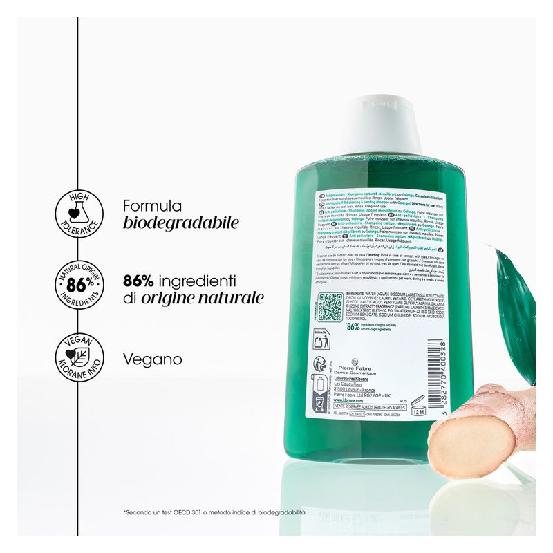 KLORANE - SHAMPOING GALANGA ANTIPECULLAIRE TRAITANT & RééQUILIBRANT KLORANE - SHAMPOING GALANGA ANTIPECULLAIRE TRAITANT & RééQUILIBRANT