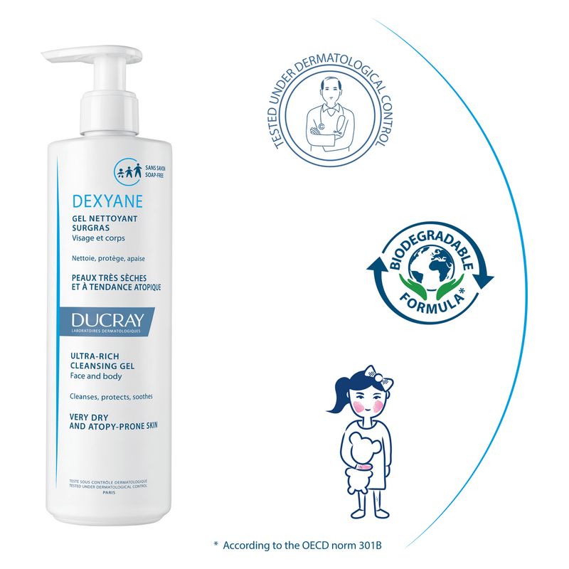 DUCRAY - DEXYANE GEL NETTOYANT SURGRAS DUCRAY - DEXYANE GEL NETTOYANT SURGRAS