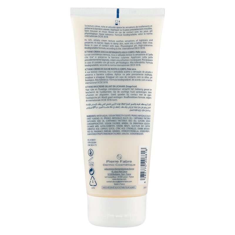 DUCRAY - ICTYANE CRèME DE DOUCHE LAVANTE DUCRAY - ICTYANE CRèME DE DOUCHE LAVANTE