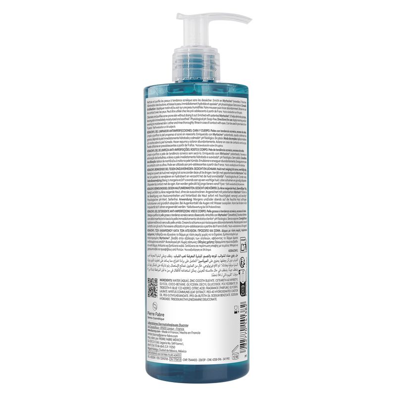 DUCRAY - KERACNYL GEL NETTOYANT ANTI-IMPERFECTIONS VISAGE ET CORPS