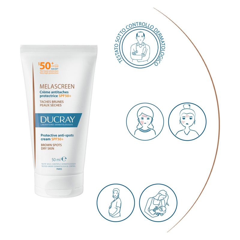 DUCRAY - MELASCREEN CREME ANTITACHES PROTECTRICE SPF50+ TACHES BRUNES DUCRAY - MELASCREEN CREME ANTITACHES PROTECTRICE SPF50+ TACHES BRUNES
