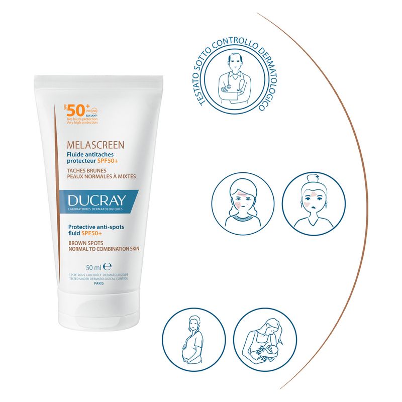 DUCRAY - MELASCREEN FLUIDE ANTICACHES PROTECTEUR SPF 50+ TACHES BRUNES DUCRAY - MELASCREEN FLUIDE ANTICACHES PROTECTEUR SPF 50+ TACHES BRUNES