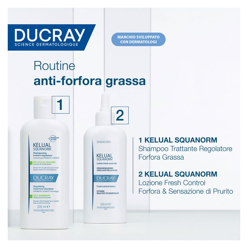 DUCRAY - KELUAL SQUANORM SHAMPOOING NORMALISANT PELLICULES LIBRES GRASSES DUCRAY - KELUAL SQUANORM SHAMPOOING NORMALISANT PELLICULES LIBRES GRASSES