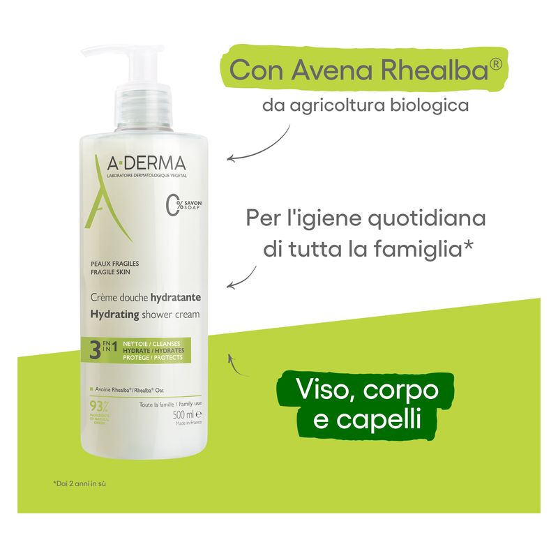 A-Derma - CRèME DOUCHE HYDRATANTE 3 EN 1 A-Derma - CRèME DOUCHE HYDRATANTE 3 EN 1