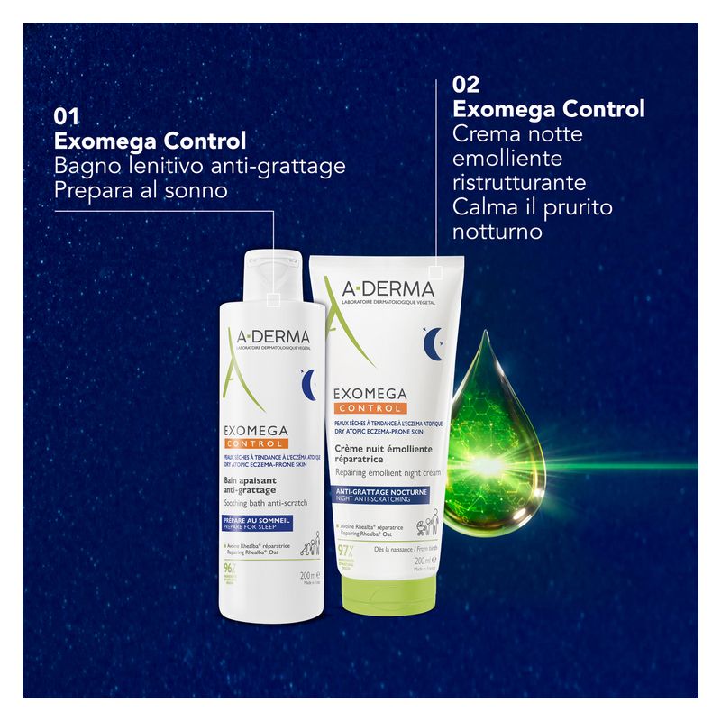 A-Derma - Exomega Control Crème Nuit Émolliente Réparatrice Anti-Grattage Nocturne A-Derma - Exomega Control Crème Nuit Émolliente Réparatrice Anti-Grattage Nocturne