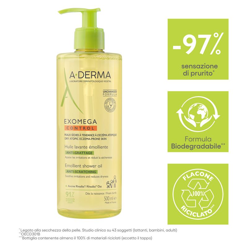 A-Derma - Exomega Control Huile Lavante Émolliente Anti-Grattage A-Derma - Exomega Control Huile Lavante Émolliente Anti-Grattage