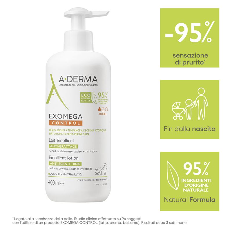 A-Derma - Exomega Control Lait Émollient Anti-Grattage A-Derma - Exomega Control Lait Émollient Anti-Grattage