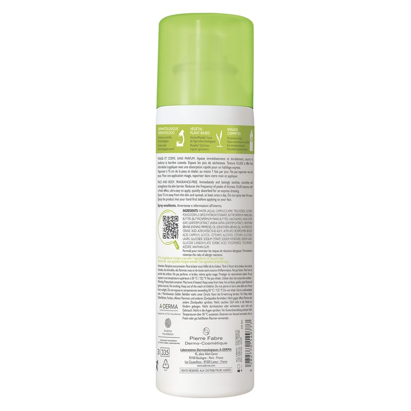 A-Derma - Exomega Control Spray Émollient Anti-Grattage