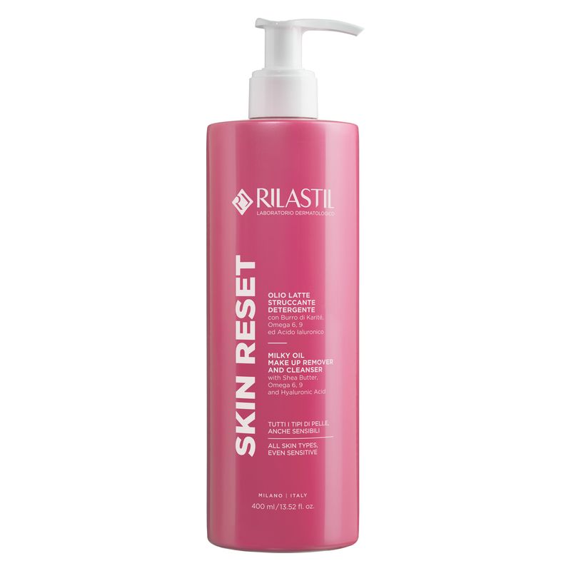 RILASTIL - SKIN RESET OLIO LATTE STRUCCANTE DETERGENTE TUTTI I TIPI DI PELLE, ANCHE SENSIBILI RILASTIL - SKIN RESET OLIO LATTE STRUCCANTE DETERGENTE TUTTI I TIPI DI PELLE, ANCHE SENSIBILI